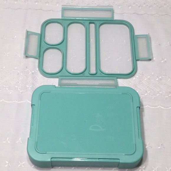 Plus Point Five Compartment Tray w/Lid Heavy Duty Four Sided Closure - Picture 4 of 6